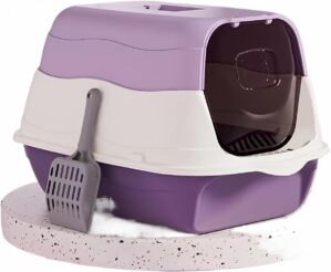 Large Covered Litter Box With Lid &...