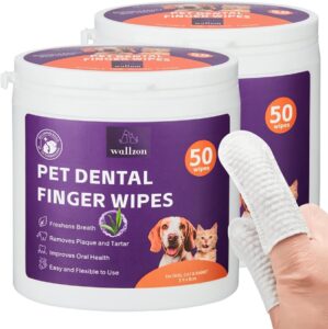 Teeth Cleaning Finger Wipes for Dog...