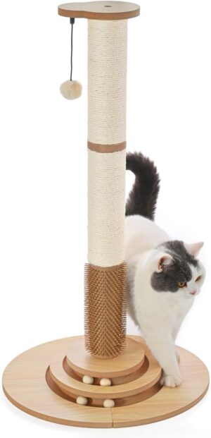 Made4Pets Wooden Tall Cat Scratchin...