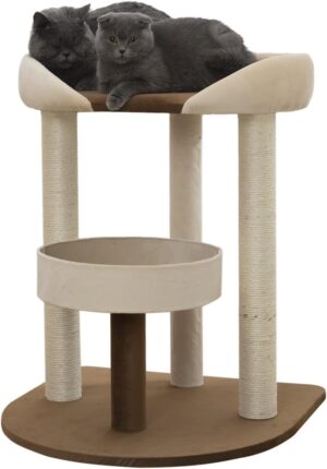 SHENGOCASE Modern Cat Tree Tower wi...