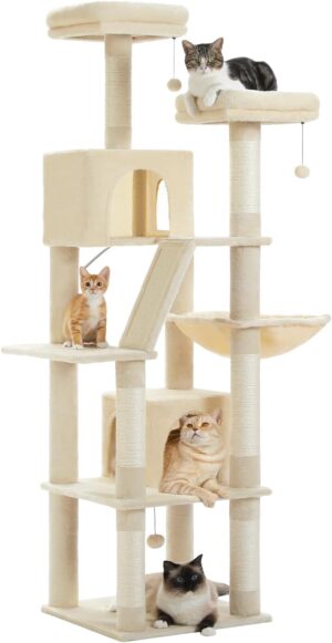 PEQULTI 70.9″ Large Cat Tree ...