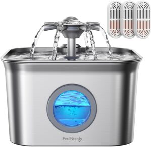 Cat Water Fountain Stainless Steel,...