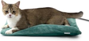 Outdoor Heated Cat Bed, Soft Pet He...