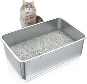 ZuHucpts Stainless Steel Cat Litter...