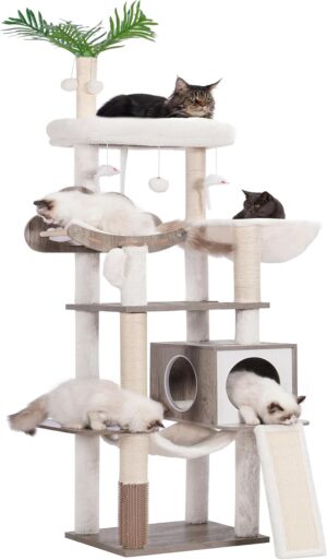 Heybly Wood Cat Tree for Indoor Cat...