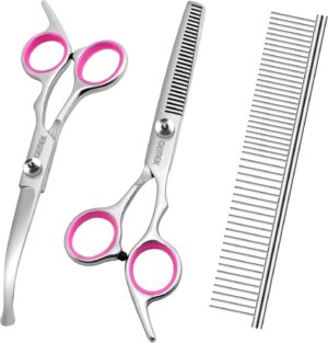 GEMEK Dog Grooming Scissors with Sa...
