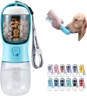 Dog Water Bottle with Food Containe...
