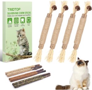 TINDTOP Silvervine Sticks for Cats,...
