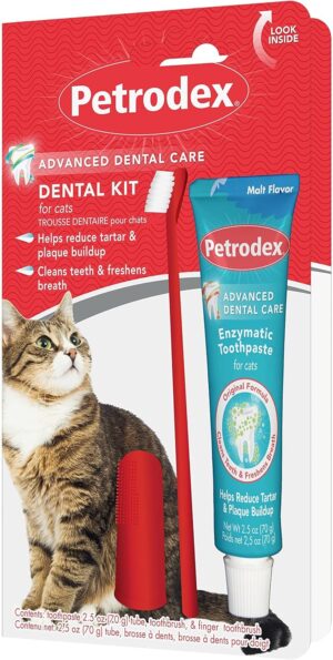 Petrodex Dental Kit for Cats, Malt ...