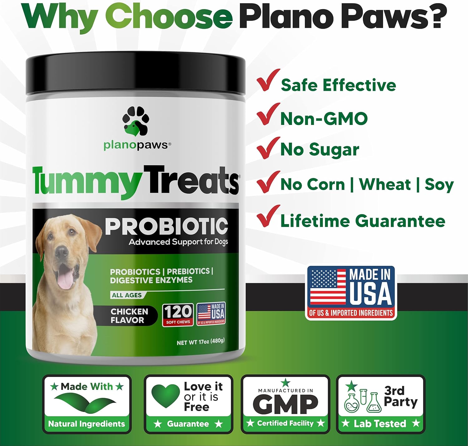 Probiotics for Dogs – Digestive Support Soft Chews with Probiotics, Prebiotics & Digestive Enzymes – Daily Dog Supplement for Puppies & Adult Dogs – 120 Count - Image 5