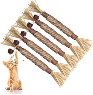 5 Pcs Natural Silvervine Sticks Cat...