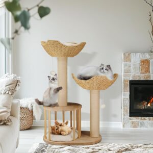Susire Indoor Modern Cat Tree: 39In...