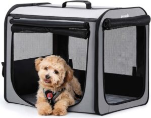 Pecute Collapsible Dog Crate for Pe...