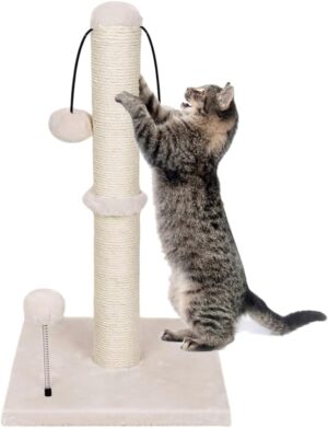 20″ Beige Cat Scratching Post...