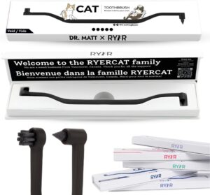 RYERCAT Dual Sided Cat Toothbrush &...