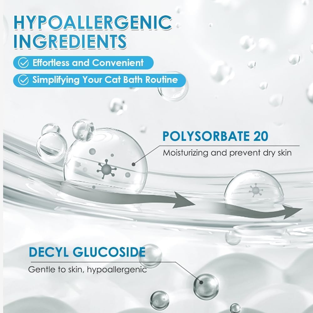 Mooncat Waterless Cat Shampoo, 100% Licking Safe & Vet Approved No Rinse Dry Bath Foam - Gentle Deodorizer for Short Haired Cats, Seniors & Kittens - Soothes Sensitive Skin, Reduces Dander & Odor - Image 4