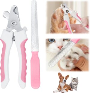 2PCS Cat Nail Clippers with Nail Fi...
