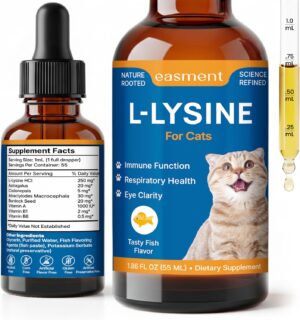 L-Lysine for Cats Liquid Drops Fish...