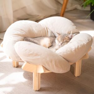 CHEERHOME PETS Elevated Cat Bed Woo...