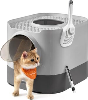 Feandrea Cat Litter Box with Lid, X...