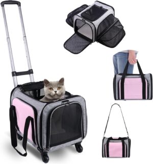 Pet Carrier Airline Approved on Whe...