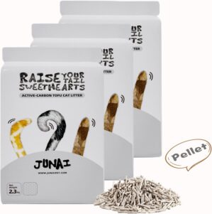 JUNAI Tofu Cat Litter 3 Packs(2.3kg...