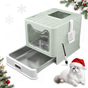 Large Enclosed Cat Litter Box, Top ...