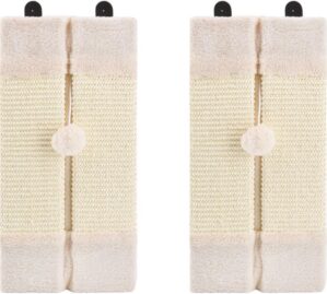 2PCs Wall Mounted Cat Scratcher Cor...
