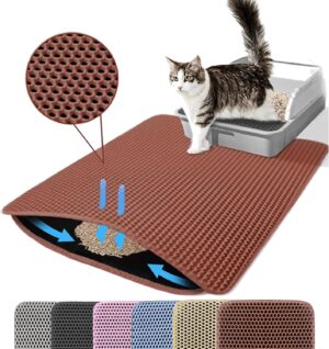 Cat Litter Mat, 60x45cm Large Honey...