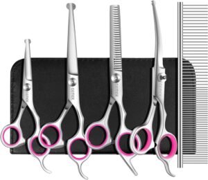 GEMEK Dog Grooming Scissors Set, 4C...