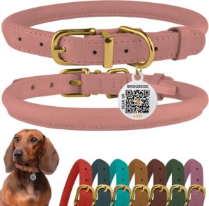 BRONZEDOG Rolled Leather Dog Collar...