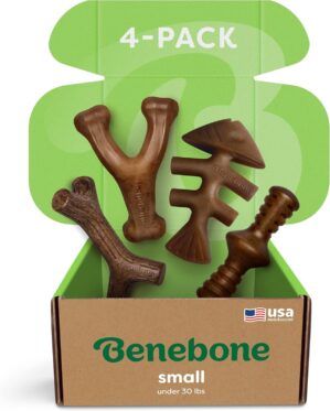 Benebone Small 4-Pack Dog Chew Toys...