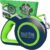 Mighty Paw Retractable Dog Leash 2.0 | 16’ Heavy Duty Reflective Nylon Tape Lead For Pets Up To 110 LBS. Tangle Free Design W/ One Touch Quick-Lock Braking System & Anti-Slip Handle. (Green/Standard)