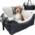 Dog Car Seat for Small Dog Under 25,Fully Detachable and Washable Ultra Soft Car Travel Bed Two Portable Handle and Storage Pockets,with Clip-on Soft Dog Car Seat,Portable Dog Car Travel Carrier Bed