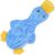 Best Pet Supplies Crinkle Dog Toy for Small, Medium, and Large Breeds, Cute No Stuffing Duck with Soft Squeaker, Fun for Indoor Puppies and Senior Pups, Plush No Mess Chew and Play – Blue