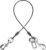 Dog Seat Belt Harness for Car,Dog Seatbelt of Coated Wire Leash Safety Restraint, No Chew Tether Cable Vehicle Dog Accessories, Double Clips & Latch Attachment (Black, 24 Inch/60 Cm)