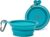 Messy Mutts Silicone Collapsible Bowl | Pet Travel Necessity | Portable Water or Food Dish | Pop Up Watering Bowl | Camping, Hiking, Walking Accessory | Small, 1.75 Cups | Blue