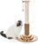 Made4Pets Wooden Cat Scratching Post for Indoor Cats with Interactive Toys & Brush Cat Scratcher Modern 28″ Tall with Two-Layer Turntable Balls & Dangling Ball Cat Scratch Post for Medium & Large Cats