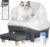 Large Automatic Litter Box Open Top, MeowWhimsy S7 Pro Self Cleaning Litter Box, App Control-No Scoop, Odor-Free, Extra Large Electric Kitty Litter-Boxes for Multi-Cat, Includes Pedal Mat, Bags
