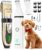 oneisall Dog Clippers and Paw Trimmer Kit 2 in 1 Low Noise Cordless Dog Clippers for Grooming Pet Hair Trimmers for Small and Large Dogs Cats Animals (Gold)