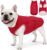 SlowTon Dog Winter Coat – Warm Fleece Lined Dog Snow Jacket with Reflective Stripes & Pockets, Water-Resistant Cold Weather Vest for Small Medium Dogs (Red, XS)