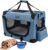 Petprsco Portable Collapsible Dog Crate, Travel Dog Crate 24x17x17 with Soft Warm Blanket and Foldable Bowl for Large Cats & Small Dogs Indoor and Outdoor