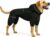 LOVELONGLONG Fleece-Lined Dog Raincoat with Removable Hood – Waterproof Winter Full Body Dog Jacket – Windproof Snowproof Cold-Weather Suit – Black-F 3XL