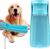Dog Water Bottle, Portable Pet water Dispenser for Dog, Leakproof Travel Pet Feeder for Small & Medium & Large Dogs, Cats, Puppy, Small Animal for Outdoor Walking, Hiking (19OZ Blue)