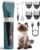 oneisall Cat Grooming Clippers for Matted Long Hair, 5-Speed Cat Grooming Kit Cordless Low Noise Pet Hair Clipper Trimmer Shaver for Dogs Cats Animals (Green)