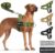 SlowTon No Pull Dog Harness and Leash Set for Large Medium Dogs, Soft Padded Adjustable Dog Vest, Reflective Tactical Military Dog Harness 5.9 Ft Dog Leash Anti-Twist Pet Lead (Green, L)