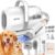 Afloia Dog Grooming Kit, Pet Grooming Vacuum & Dog Clippers Nail Trimmer Grinder & Dogs Brush for Shedding with 6 Pets Groom Tools, Low Noise Dogs Hair Remover Pets Supplies (White)