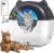 Self Cleaning Litter Box,76L Automatic Cat Litter Box Self Cleaning with APP Control,Low Noise,Safety Protection,Roll Garbage Bags,Deodorizer and Cleaning Brush for Multiple Cats