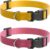 3/4 Nylon Replacement Collar for Shock Collars Dog Training Collar – Adjustable Replacement Strap E Collars for Small Medium Large Dogs (Pink+Yellow)