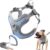 Dog Harness with Leash Set, No Pull Adjustable Step in with Breathable Padded Puppy Harness for Small Medium Large Dogs Training and Running (Blue, S)